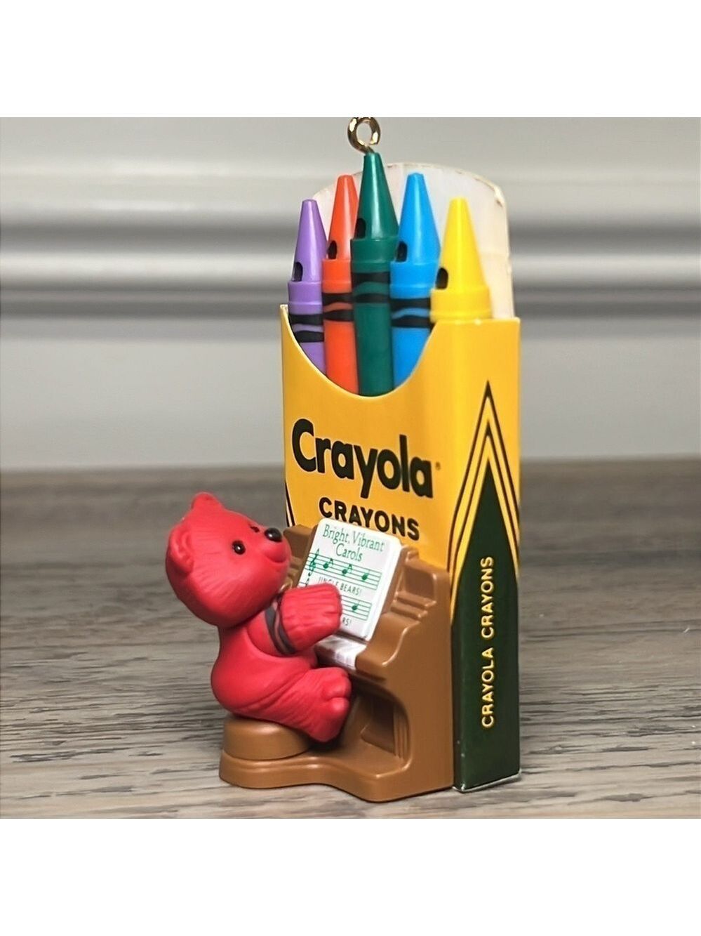 Hallmark Keepsake Ornament Bright Vibrant Carols Crayola Crayon 1991 Vintage